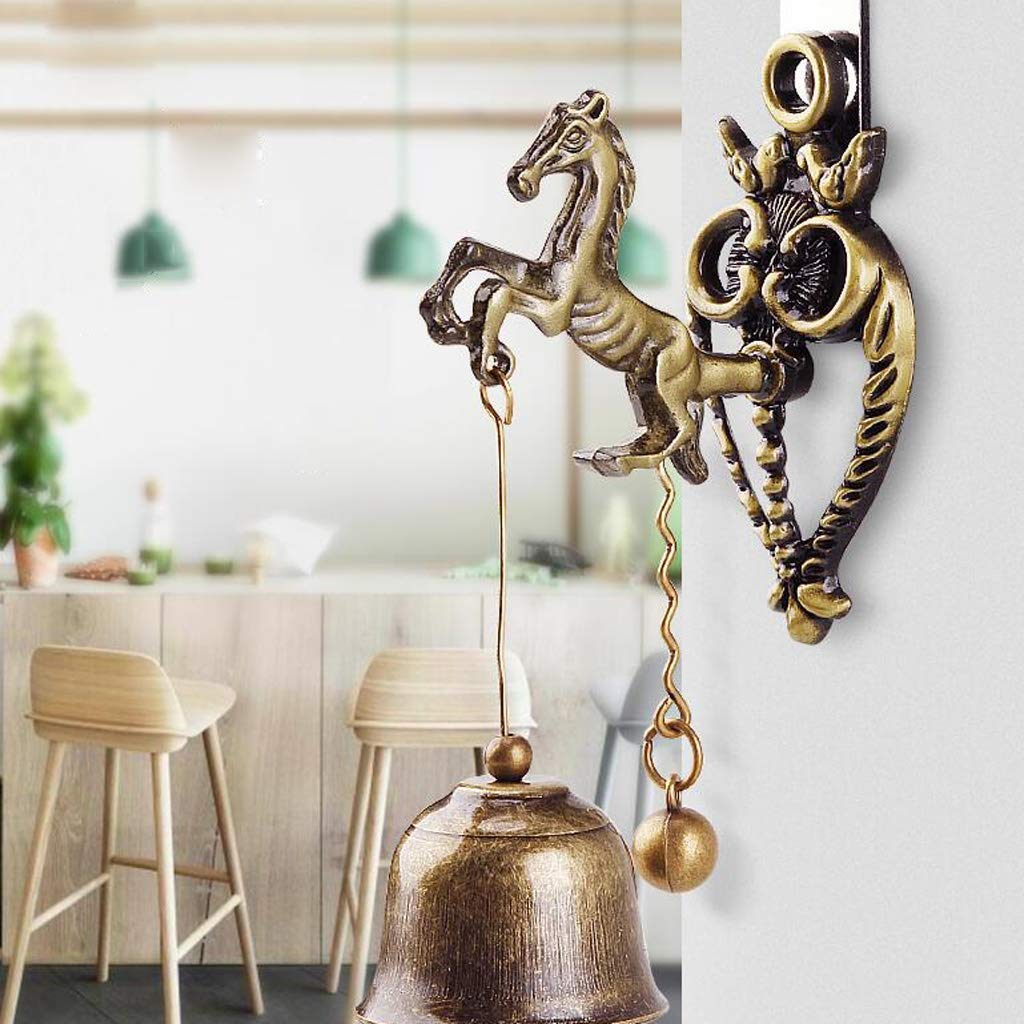 Amazon.co.jp: 馬の動物の金属製のドアベル風鈴レトロノスタルジック